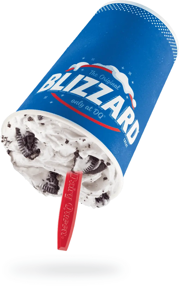 upside down Blizzard cup